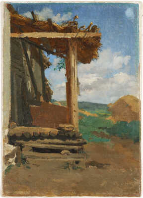 Неврев Николай Васильевич. Крыльцо крестьянского дома. Этюд 